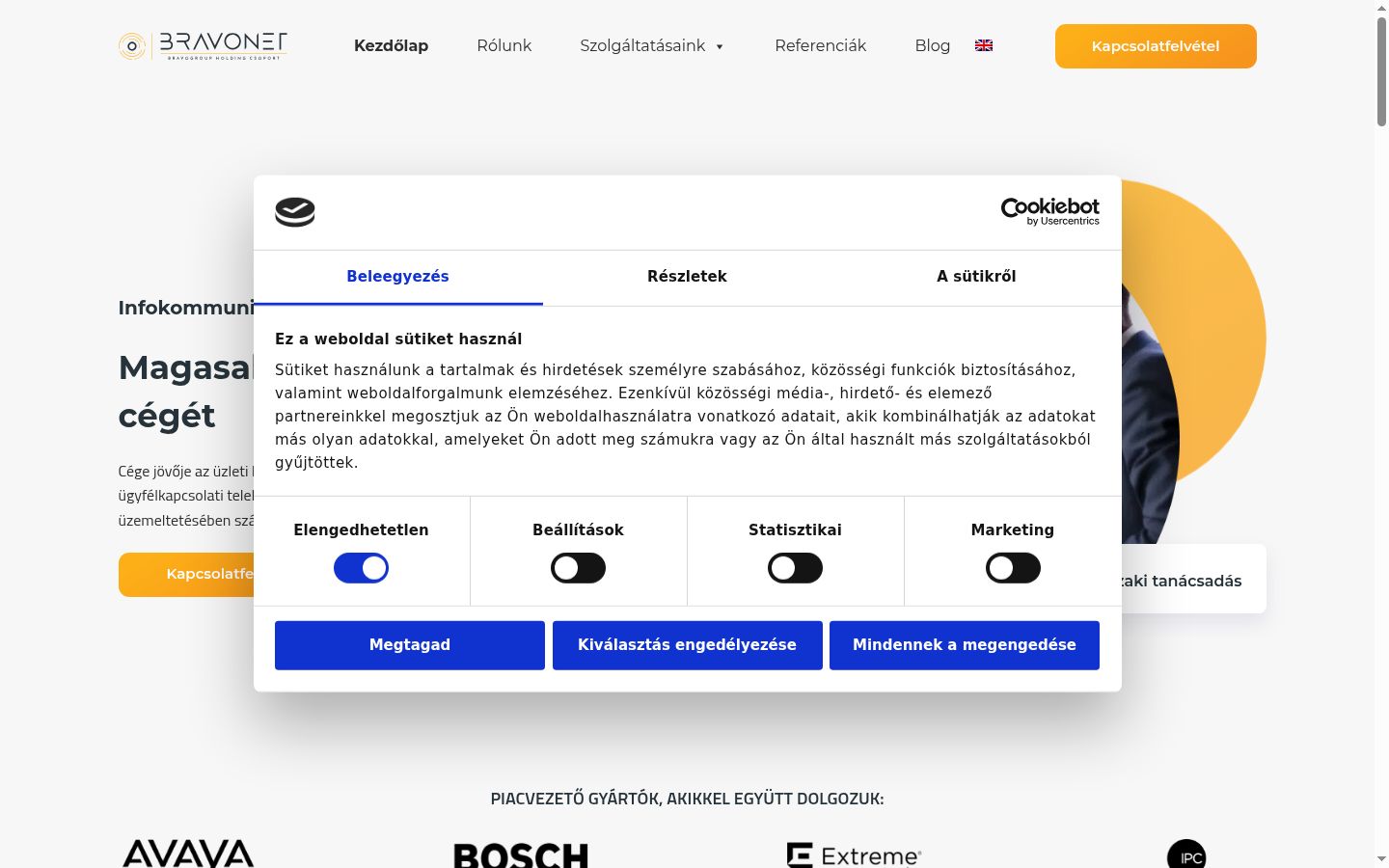 Snímek obrazovky baneru souhlasu zobrazeného před jakoukoli interakcí