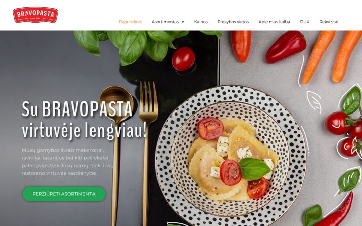 Screenshot of bravopasta.eu