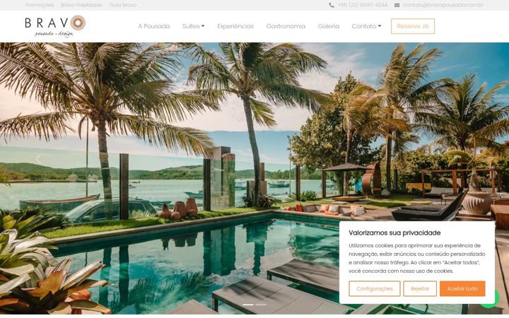 Captura de pantalla de bravopousada.com.br
