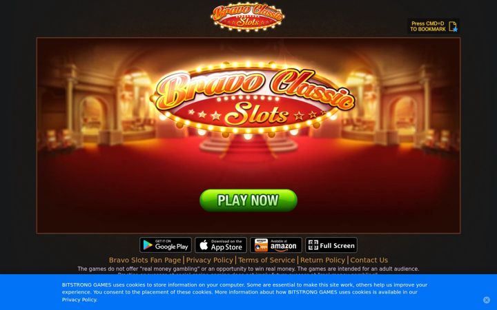 Screenshot of bravoslotsgame.com