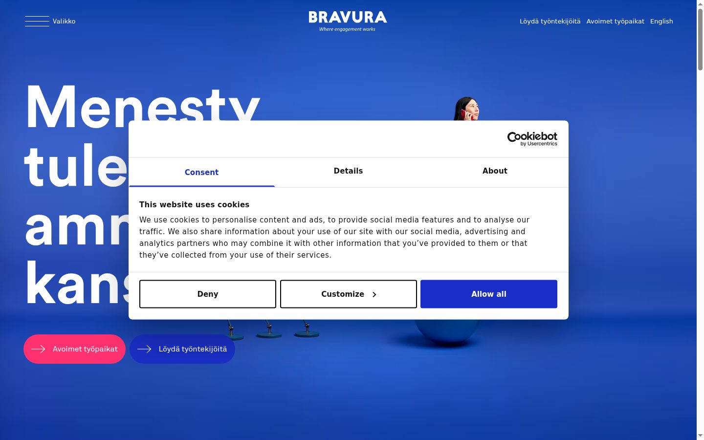 Screenshot tal-banner tal-kunsens muri qabel kwalunkwe interazzjoni