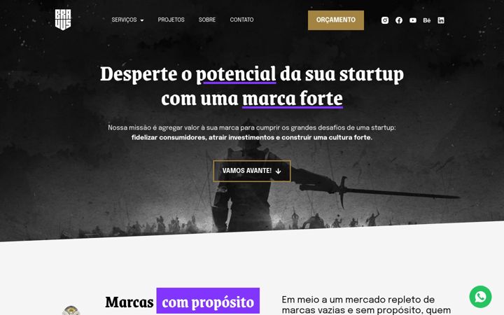 Screenshot ta' bravusagencia.com.br