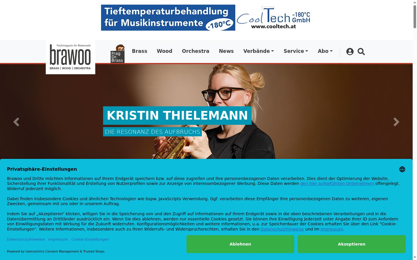 Screenshot van de toestemmingsbanner zoals getoond vóór enige interactie