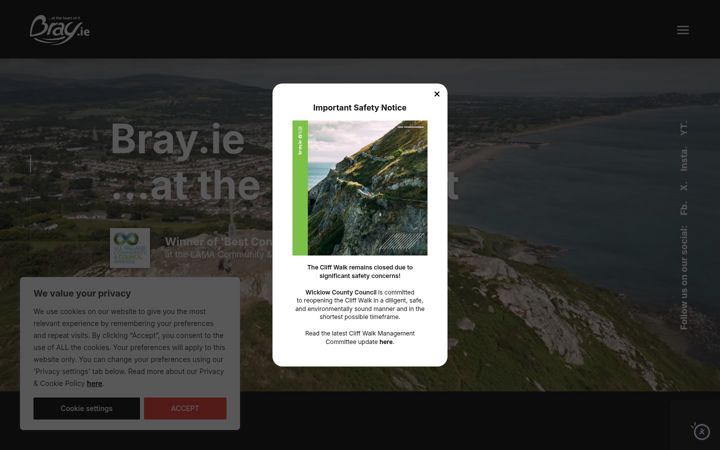 Zrzut ekranu bray.ie