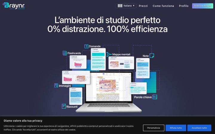 Screenshot of braynr.ai