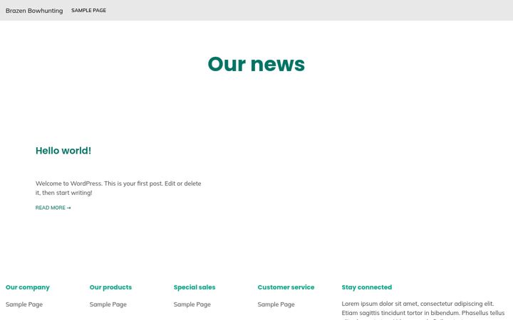 Screenshot of brazenbowhunting.com