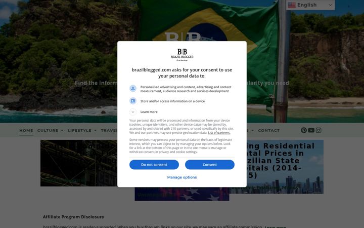 Screenshot of brazilblogged.com