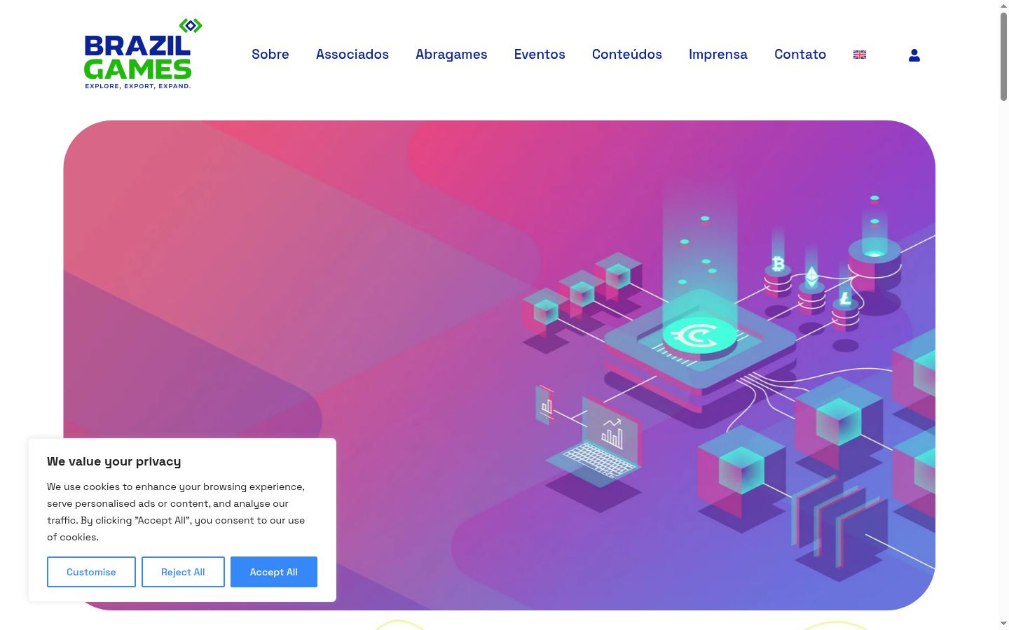 Skärmbild av samtyckesbannern som visades före någon interaktion