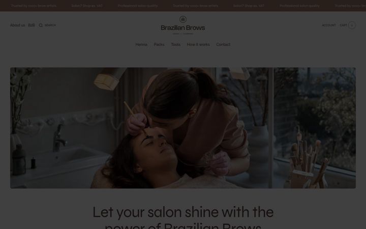 Screenshot of brazilianbrows.com