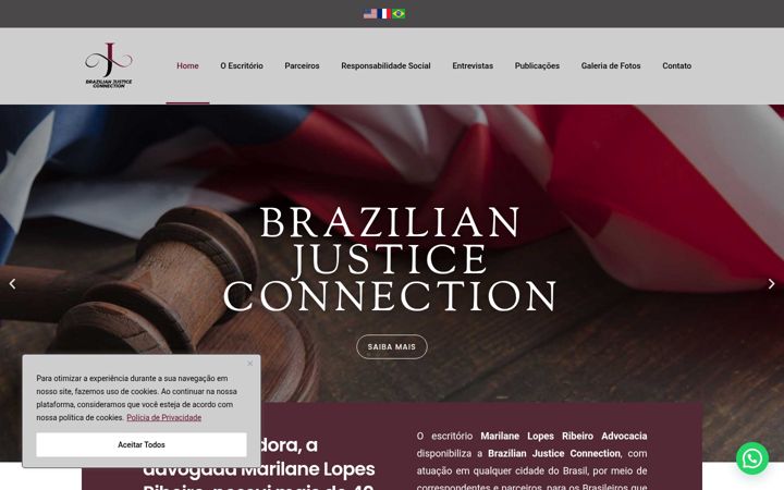 Screenshot of brazilianjusticeconnection.com