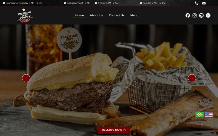 Screenshot of brazilianwayrestaurant.com