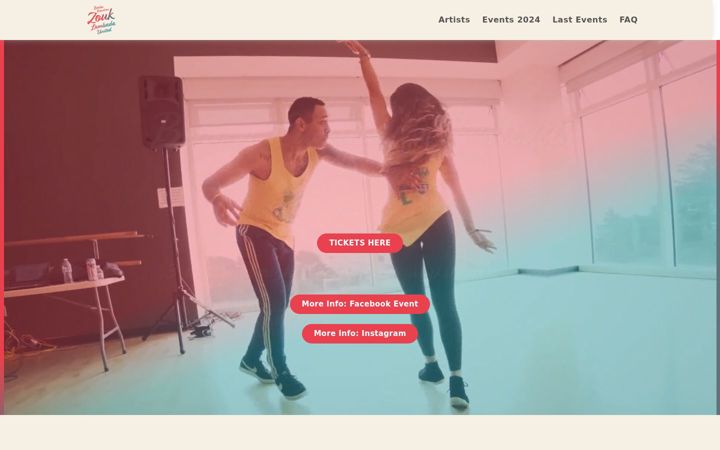 Screenshot of brazilianzoukunited.com