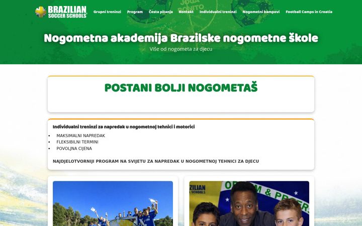 Screenshot of brazilskanogometnaskola.hr