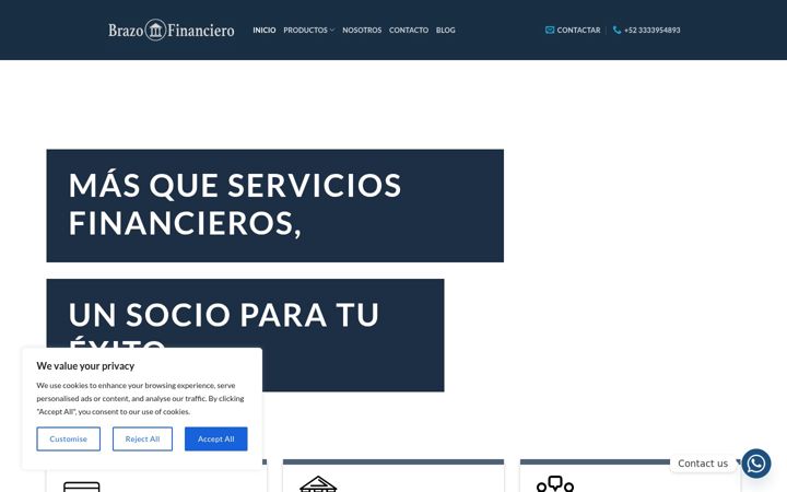 Screenshot of brazofinanciero.com