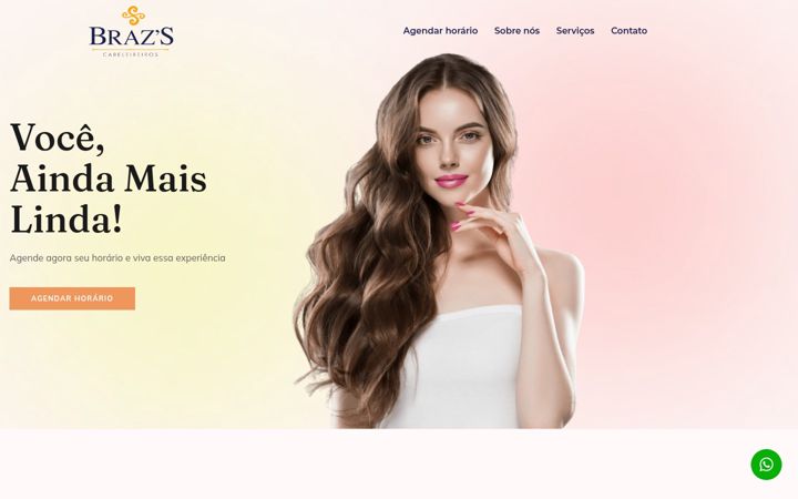 Screenshot of brazscabeleireiros.com.br