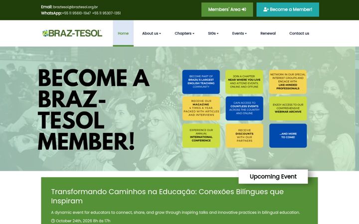 Screenshot of braztesol.org.br