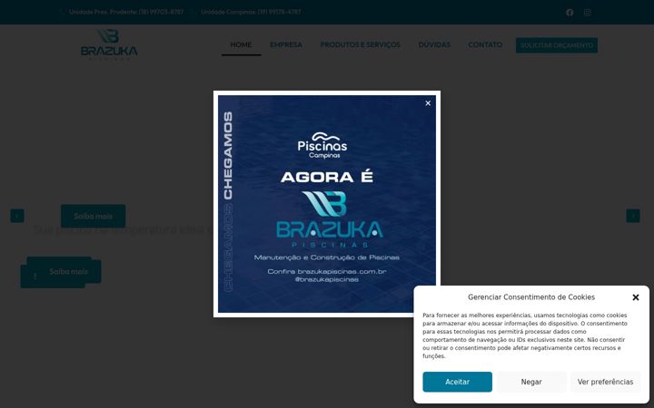 Kuvakaappaus sivustosta brazukapiscinas.com.br