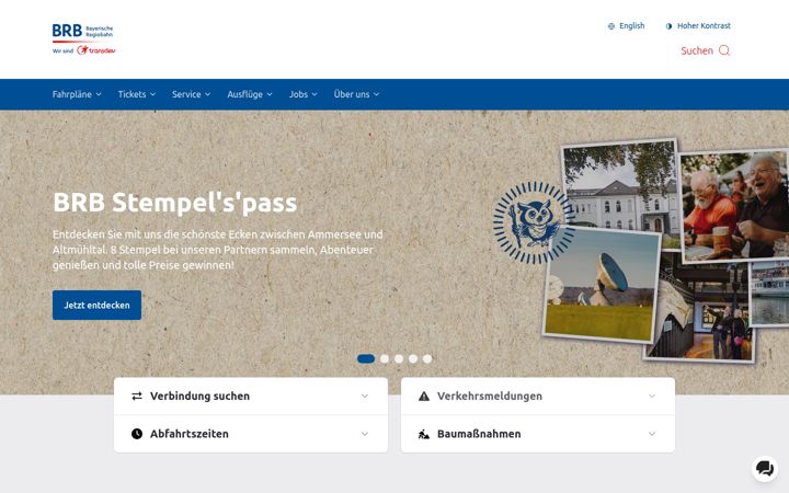 Screenshot of brb.de