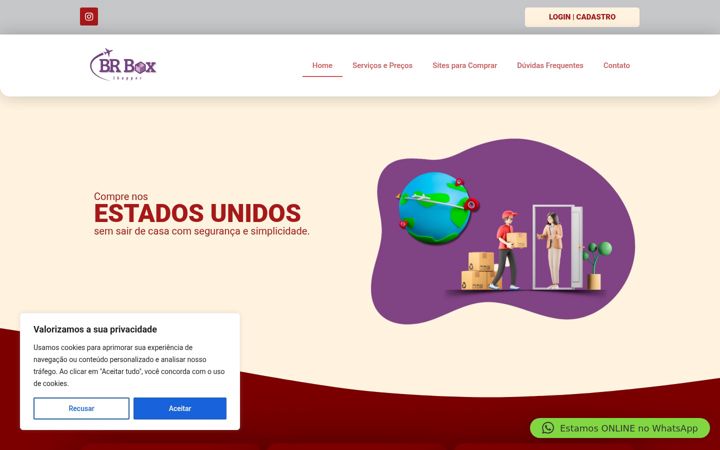 Screenshot of brboxshopper.com