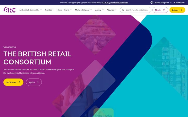 Screenshot of brc.org.uk