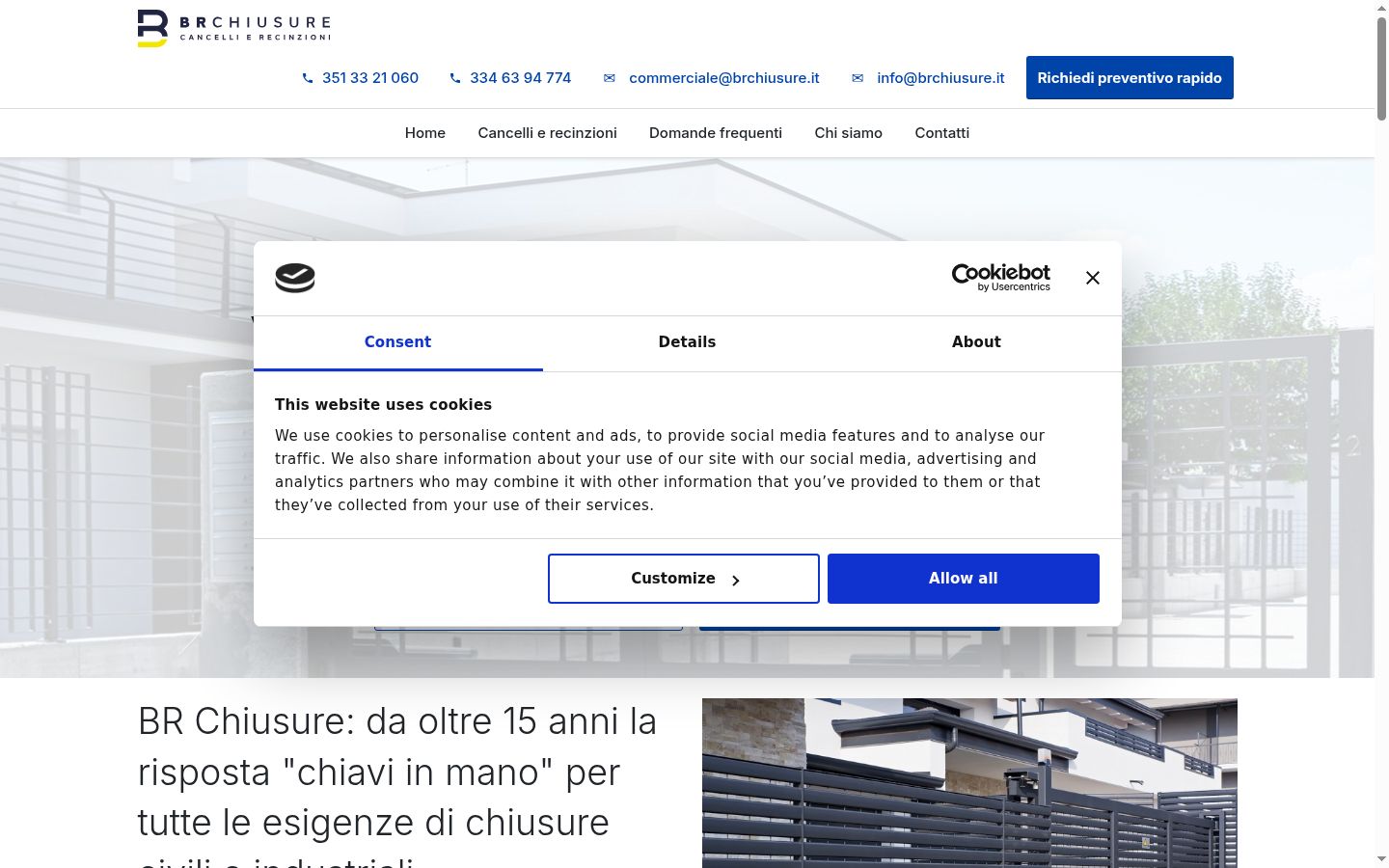 Sutikimo reklamjuostės, rodytos prieš bet kokią sąveiką, ekrano kopija