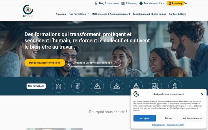 Екранна снимка на brcode.fr