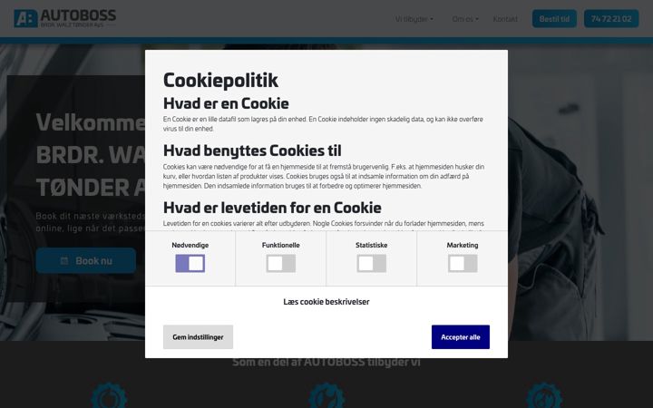 Screenshot of brdrwalz.dk