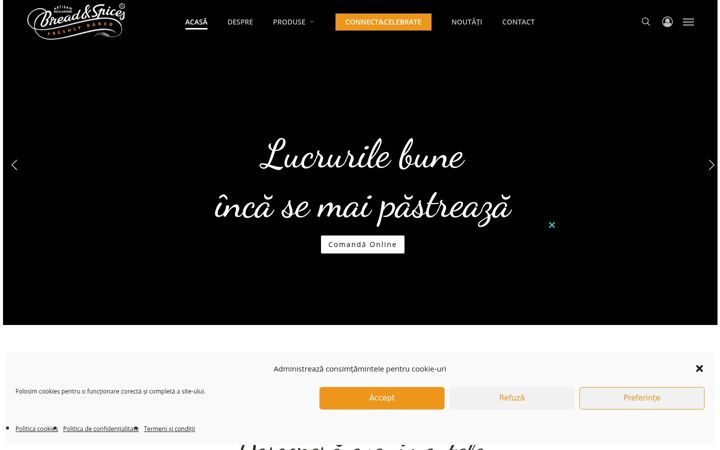 Screenshot of breadandspices.ro