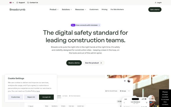 Screenshot of breadcrumb.co