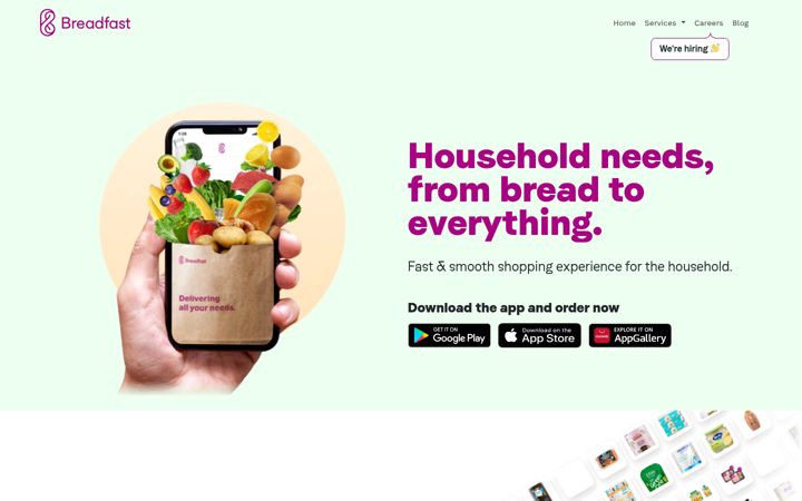 Screenshot of breadfast.com
