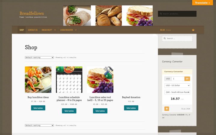 Screenshot von breadfellows.co.za