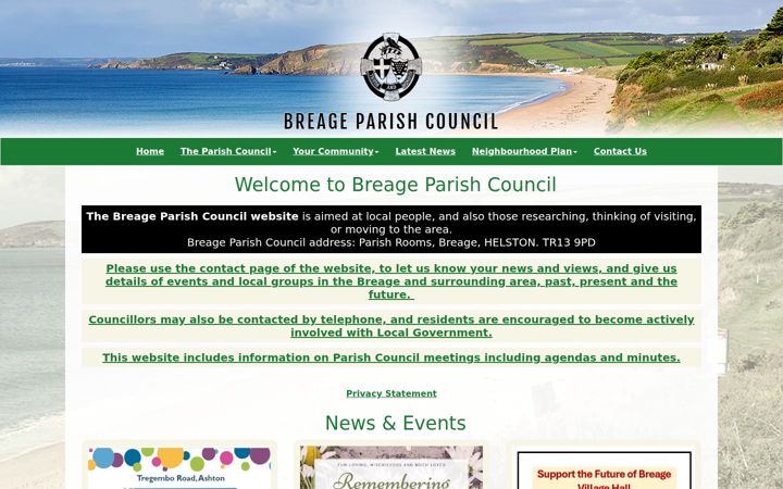 Screenshot ta' breagepc.org.uk