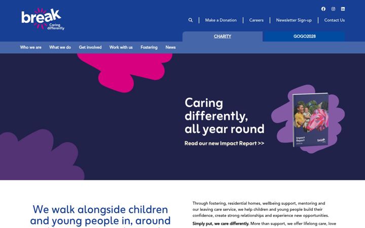 Screenshot of break-charity.org