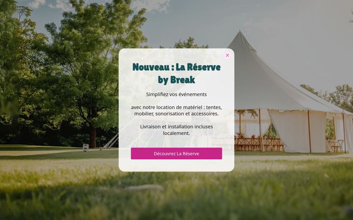 Screenshot of break-evenements.fr