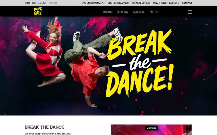 Snimka zaslona za break-the-dance.de