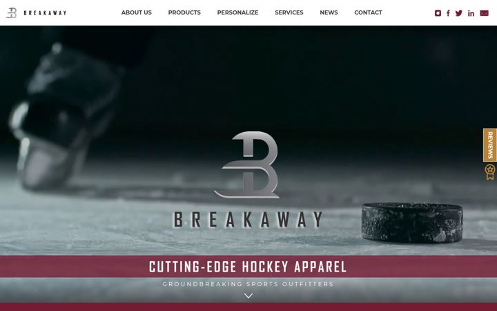 Screenshot of breakawaysports.net