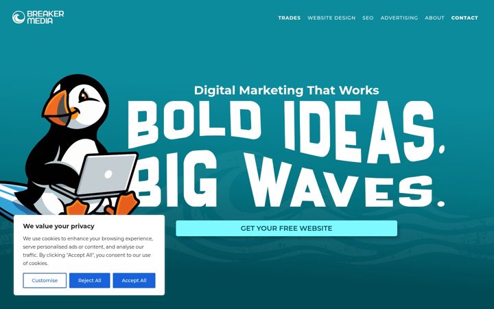 Screenshot of breakermedia.co.uk