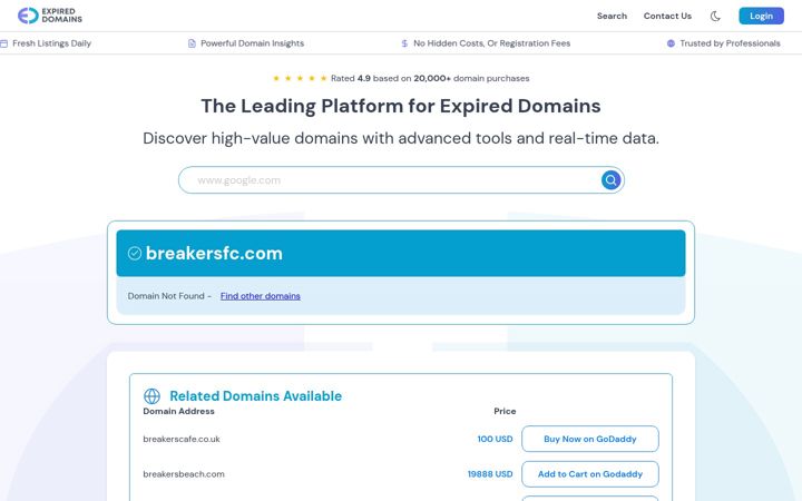Screenshot of breakersfc.com