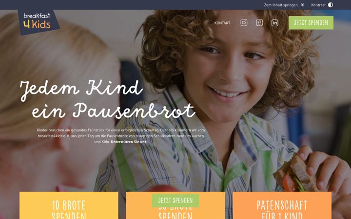 Screenshot of breakfast4kids-8e2288.webflow.io