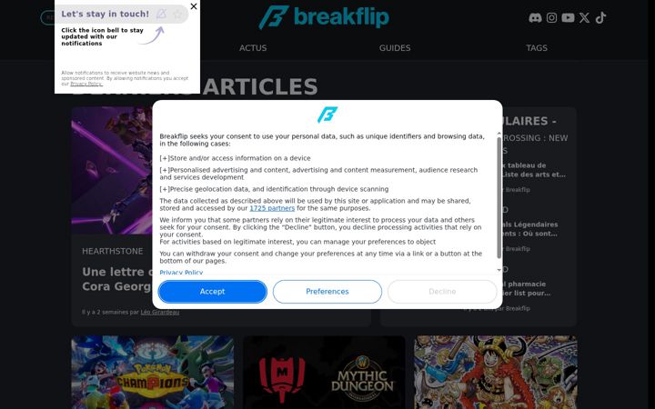 Skærmbillede af breakflip.com