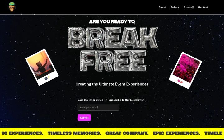 Screenshot of breakfreeevents.de