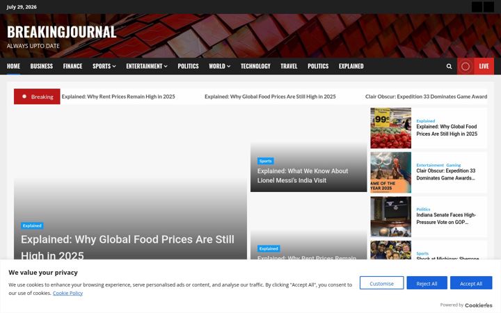 Screenshot of breakingjournal.com