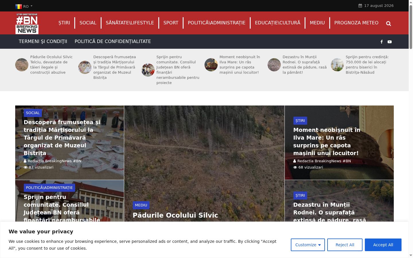 Capture d'écran de la bannière de consentement affichée avant toute interaction