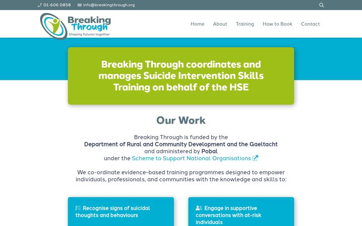 Screenshot of breakingthrough.org
