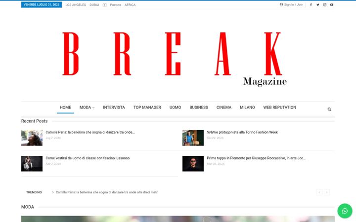 Screenshot of breakmagazine.it