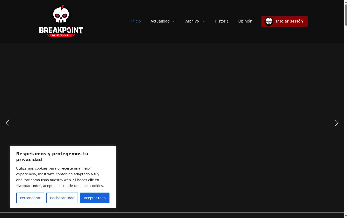 Screenshot des Einwilligungsbanners vor jeglicher Interaktion