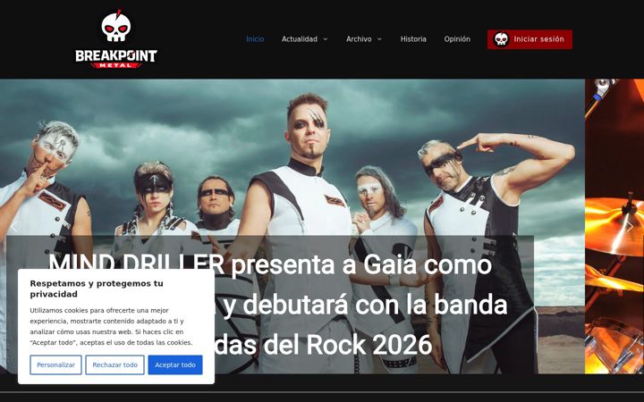 Screenshot of breakpointmetal.com