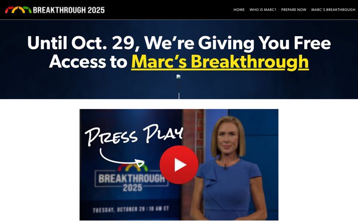 Screenshot of breakthrough2025event.com