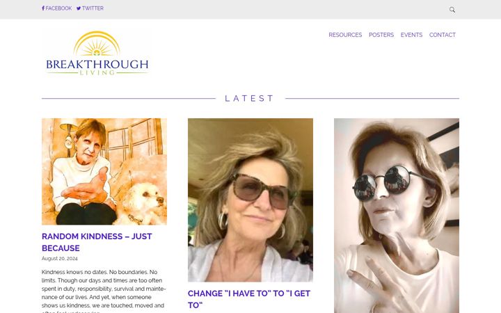 Screenshot of breakthroughliving.net