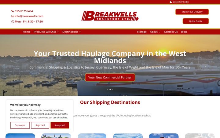 Screenshot of breakwells.com